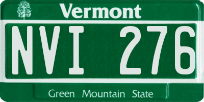 VT license plate NVI276