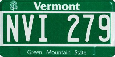 VT license plate NVI279