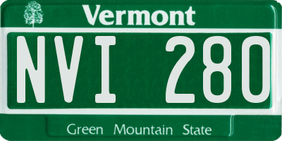 VT license plate NVI280