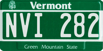 VT license plate NVI282