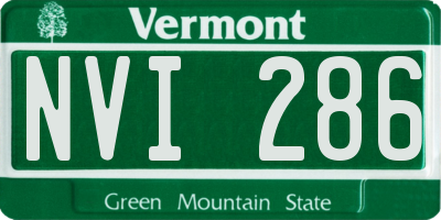 VT license plate NVI286