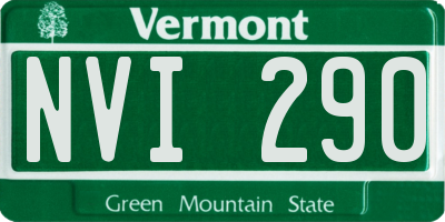 VT license plate NVI290