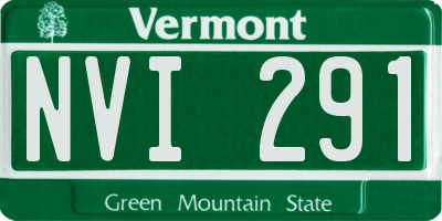 VT license plate NVI291