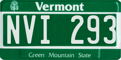 VT license plate NVI293