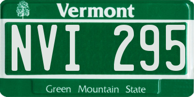 VT license plate NVI295