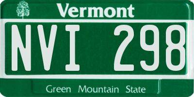 VT license plate NVI298