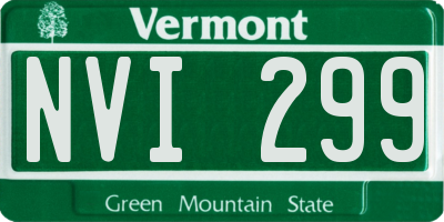 VT license plate NVI299