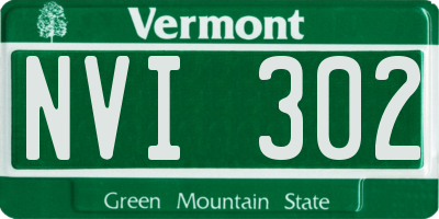 VT license plate NVI302