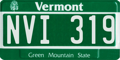 VT license plate NVI319