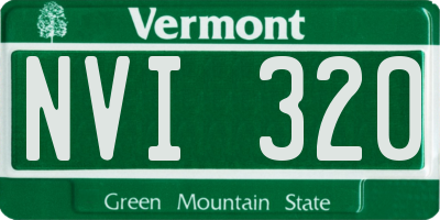 VT license plate NVI320