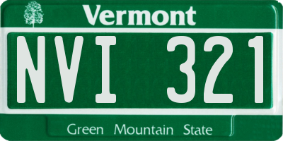 VT license plate NVI321