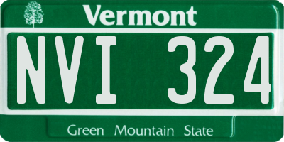 VT license plate NVI324