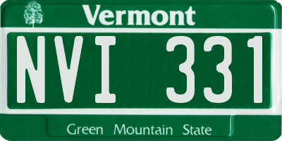 VT license plate NVI331