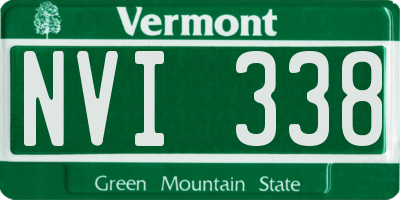 VT license plate NVI338