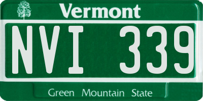 VT license plate NVI339