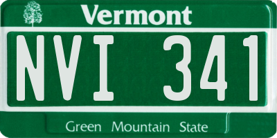 VT license plate NVI341