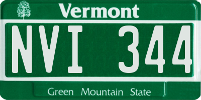 VT license plate NVI344