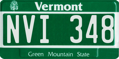 VT license plate NVI348