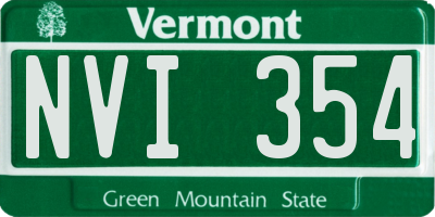 VT license plate NVI354