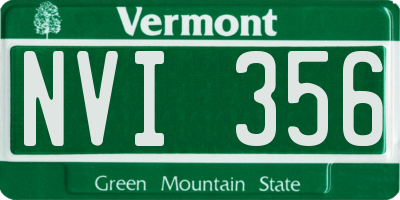 VT license plate NVI356