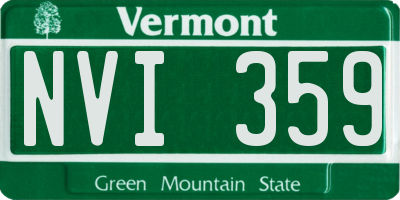 VT license plate NVI359