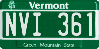VT license plate NVI361