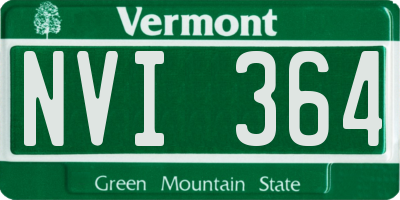 VT license plate NVI364