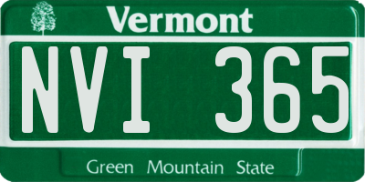 VT license plate NVI365