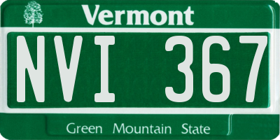 VT license plate NVI367