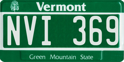 VT license plate NVI369