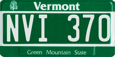 VT license plate NVI370