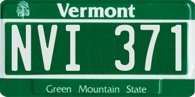 VT license plate NVI371