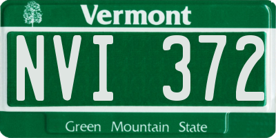VT license plate NVI372