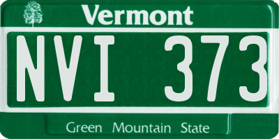 VT license plate NVI373