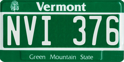 VT license plate NVI376