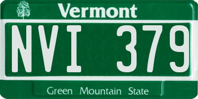 VT license plate NVI379