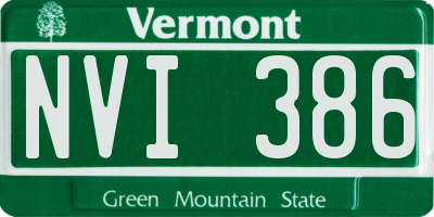 VT license plate NVI386