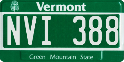 VT license plate NVI388