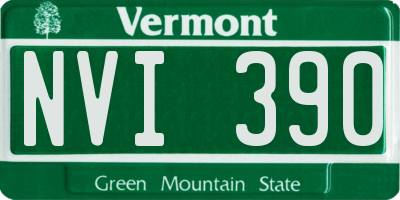 VT license plate NVI390
