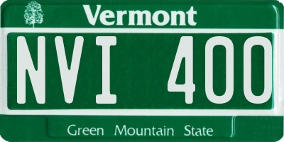 VT license plate NVI400