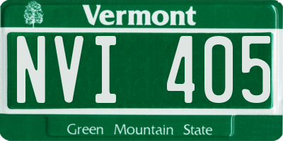 VT license plate NVI405