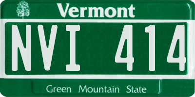 VT license plate NVI414
