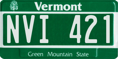 VT license plate NVI421