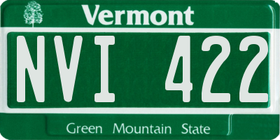 VT license plate NVI422