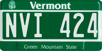 VT license plate NVI424
