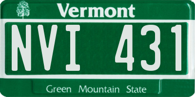 VT license plate NVI431