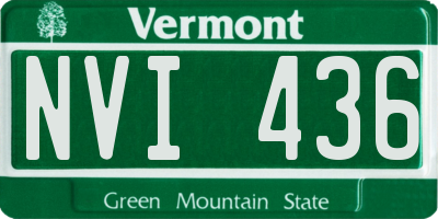 VT license plate NVI436
