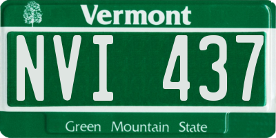 VT license plate NVI437