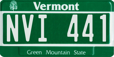 VT license plate NVI441