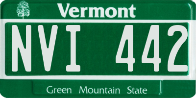 VT license plate NVI442